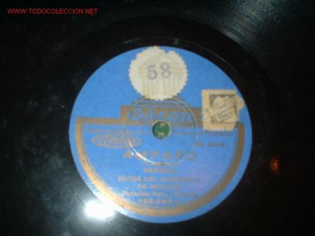 Discos de pizarra: ANTIGUO DISCO DE GRAMOFONO -AMPARO- Y -EL OCULISTA- - Foto 1