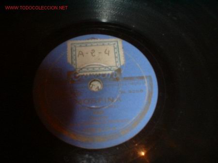 Discos de pizarra: ANTIGUO DISCO DE GRAMOFONO -LA PRINCESA DE LAS OZARDAS- Y -MORFINA- (VALS) - Foto 1
