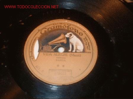 Discos de pizarra: Disco gram&oacute;fono-VIDA ALEGRE, LAS ZAPATILLAS-Vals. Chueca - Foto 1