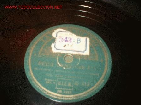 Discos de pizarra: DISCO DE LA VOZ DE SU AMO -PEER OVN- DANZA DE ANITRA - Foto 1