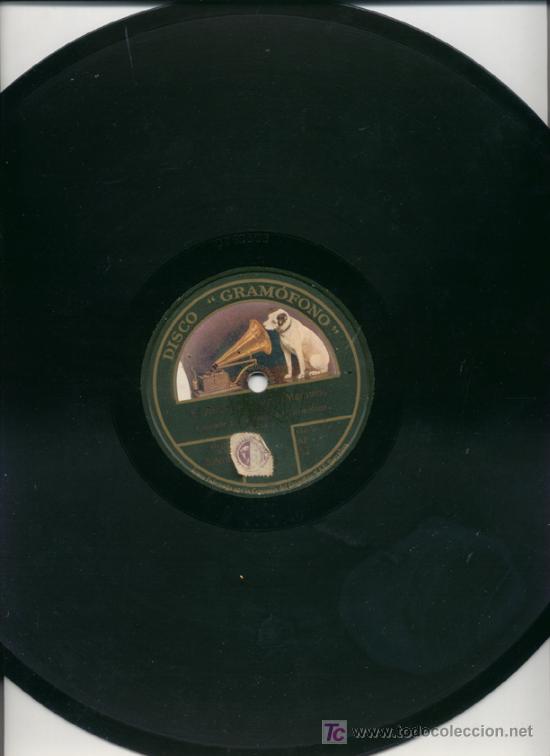 Discos de pizarra: EL ANILLO DE HIERRO (Marques) y CAMPANONE (Mazza) Disco Gramofono - Foto 1
