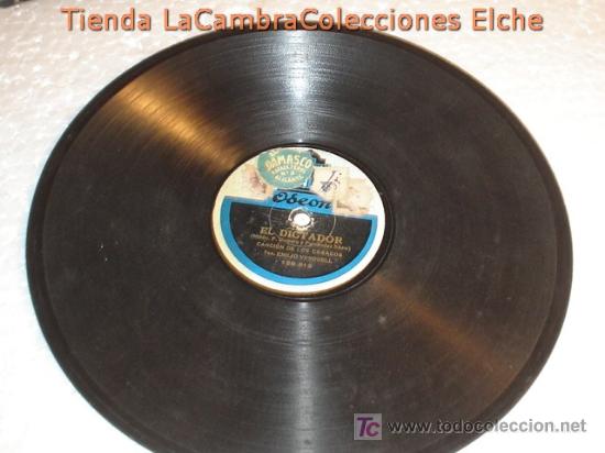 Discos de pizarra: ANTIGUO DISCO DE GRAMOFONO ODEON, EMILIO VENDRELL, ORIGINAL DE LOS A&Ntilde;OS 20/30. - Foto 2