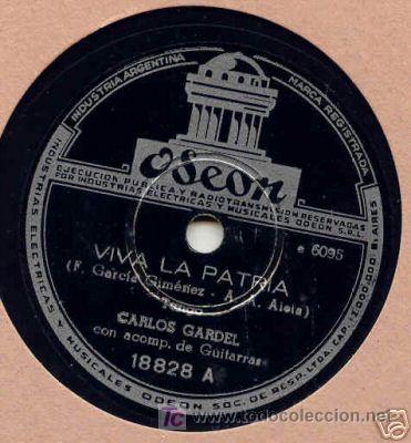 Discos de pizarra: PARA GRAMOFONO O GRAMOLA, CARLOS GARDEL,  EL SOL DEL 25 - Foto 1