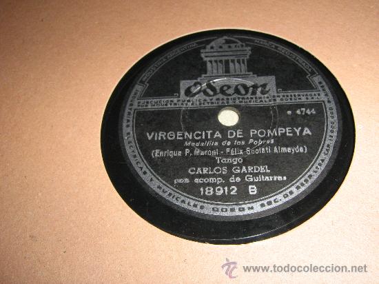 Discos de pizarra: GARDEL, VIRGENCITA DE POMPEYA Y - Foto 1
