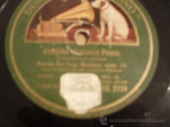 Discos de pizarra: Banda del Reg.BADAJOZ dirig. por EL MAESTRO PALANCA. Heroina + Los Voluntarios.Pasodobo con cornetas