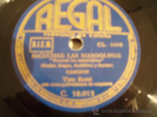 Discos de pizarra: TINO ROSSI. Escuchad las mandolinas + Catar! catar!. - Foto 1
