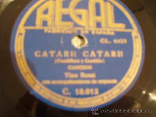 Discos de pizarra: TINO ROSSI. Escuchad las mandolinas + Catar! catar!. - Foto 2