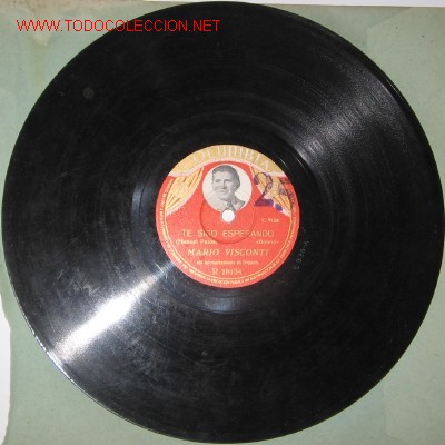Discos de pizarra: DISCO DE PIZARRA DE MARIO VISCONTI - Foto 1