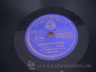 Discos de pizarra: CAMPESINA  EL CUBALERO DISCOS DE PIEDRA - Foto 2