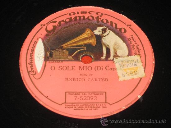 Discos de pizarra: DISCO PIZARRA DE ENRICO CARUSO - Foto 2