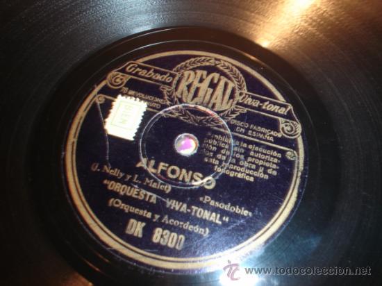 Discos de pizarra: ANTIGUO DISCO GRAMOFONO ORIGINAL REGAL, ALFONSO Y ROSA LA GITANA. - Foto 2