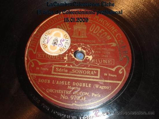 Discos de pizarra: ANTIGUO DISCO DE GRAMOFONO, ORIGINAL  ODEON DE LOS A&Ntilde;OS 20/30. ORCHESTRE ODEON. - Foto 2