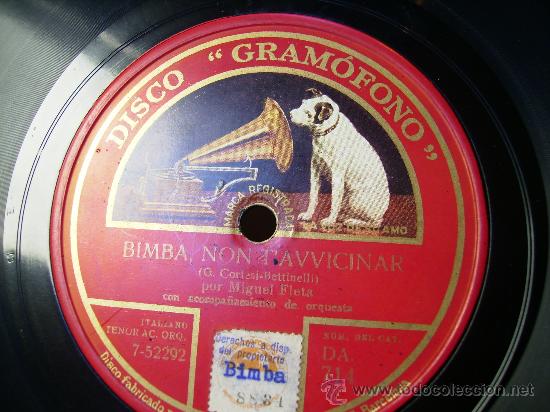 Discos de pizarra: amapola, tango cancion, y bimba non t&acute;avvicinar - Foto 2