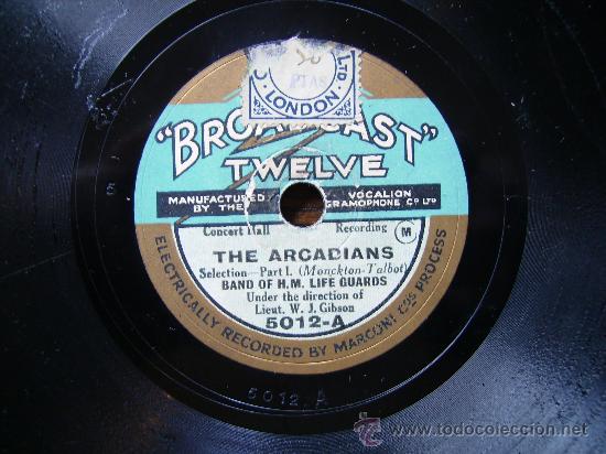 Discos de pizarra: broadcast twelve, the arcadians por las dos caras - Foto 1