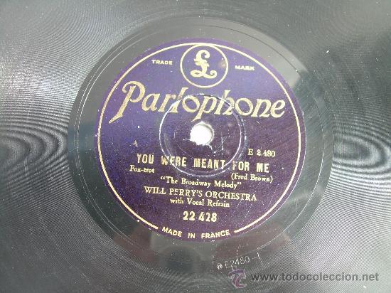 Discos de pizarra: WILL PERRYS ORCHESTRA DISCO DE PIZARRA 78 RPM PARLOPHONE - Foto 1