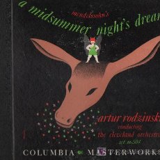 Discos de pizarra: ARTUR RODZINSKI - THE CLEVELAND ORCHESTRA - A MIDSUMMER NIGHT'S DREAM - ALBUM CON 4 DISCOS. Lote 25142563
