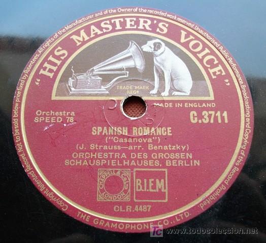 Discos de pizarra: HMV C.3711 - ANNI FRIND - SPANISH ROMANCE / NUNS CHORUS - Foto 1