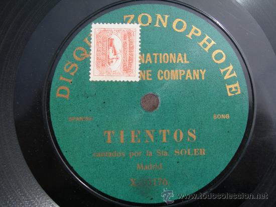 Discos de pizarra: DISCO PIZARRA STA. SOLER // TIENTOS (SOLO UNA CARA) - Foto 1