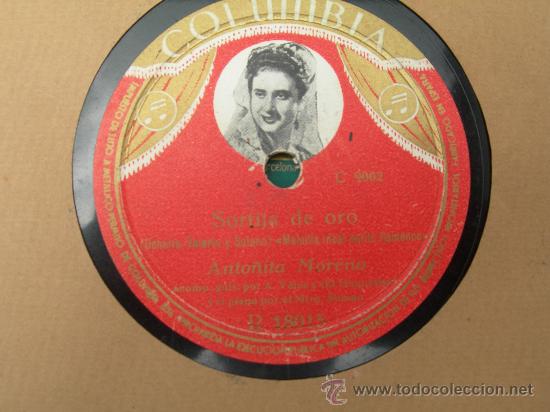 Discos de pizarra: DISCO DE PIZARRA  ANTO&Ntilde;ITA MORENO // SORTIJA DE ORO - Foto 1