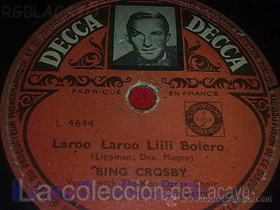 Discos de pizarra: GRANDES BOLEROS EN PIZARRA BING CROSBY - Foto 1