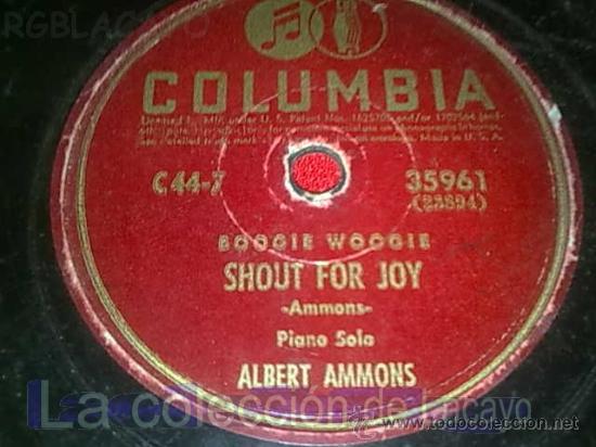 Discos de pizarra: SOLO DE PIANO EN PIZARRA ALBERT AMMONS - Foto 2