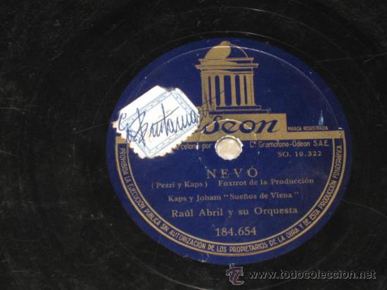 Discos de pizarra: Sue&ntilde;os de Viena. Vals y Foxtrot. Ra&uacute;l Abrily su orquesta. 184654 - Foto 2