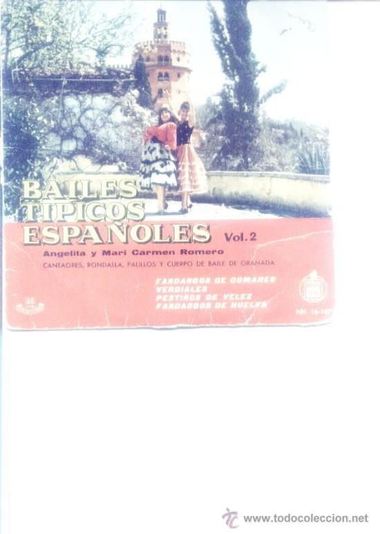 Discos de pizarra: Bailes  tipicos espa&ntilde;oles.2 singles.1960 - Foto 2