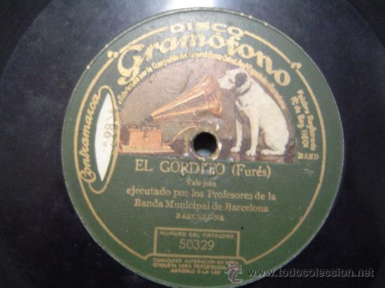 Discos de pizarra: DISCO GRAMOFONO - EL GORDITO (FURES) VALS - JOTA - Foto 1