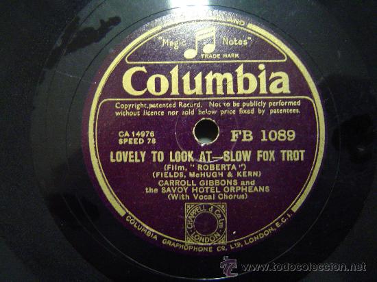 Discos de pizarra: DISCO GRAMOFONO COLUMBIA - I WONT DANCE.QUICK STEP - DEL FILM &rdquo;ROBERTA&rdquo; - Foto 2