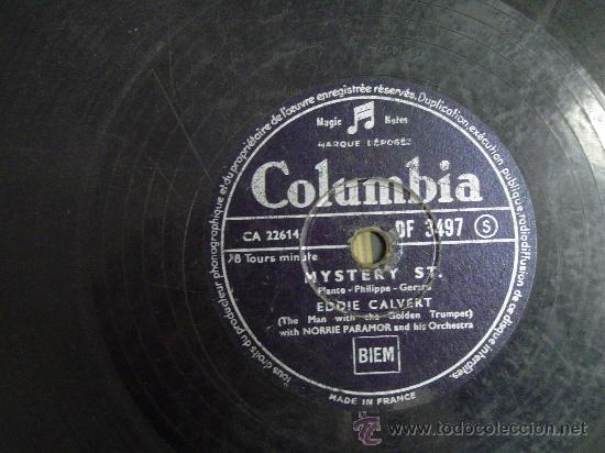Discos de pizarra: DISCO GRAMOFONO - MYSTERY ST. - EDDIE CALVERT - Foto 1