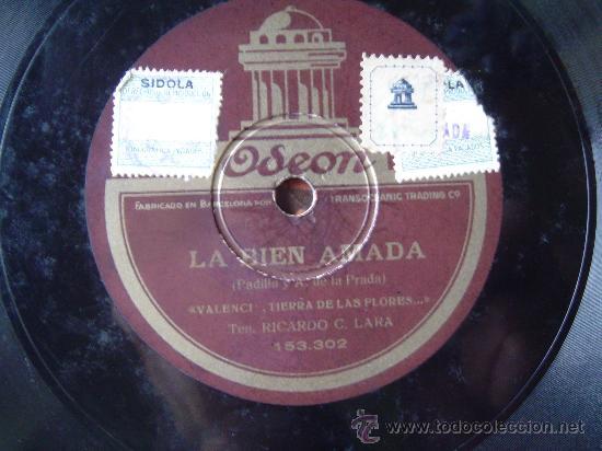 Discos de pizarra: DISCO GRAMOFONO - LA BIEN AMADA - - Foto 1