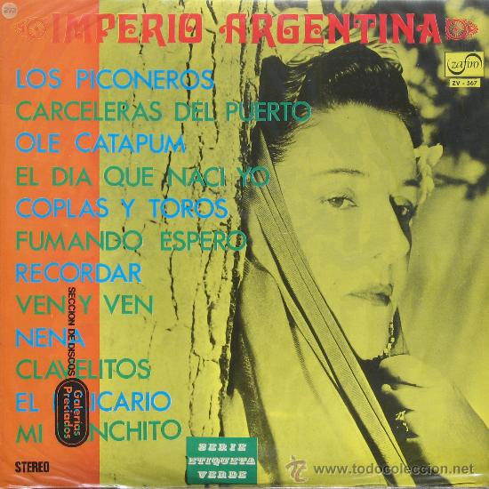 Discos de pizarra: Imperio Argentina	Zafiro 1974 - Foto 1