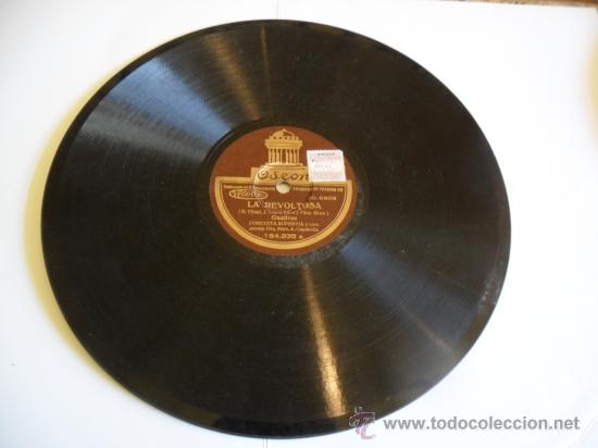 Discos de pizarra: DISCO DE PIZARRA DE LA CASA ODEON - LA REVOLTOSA - Foto 3