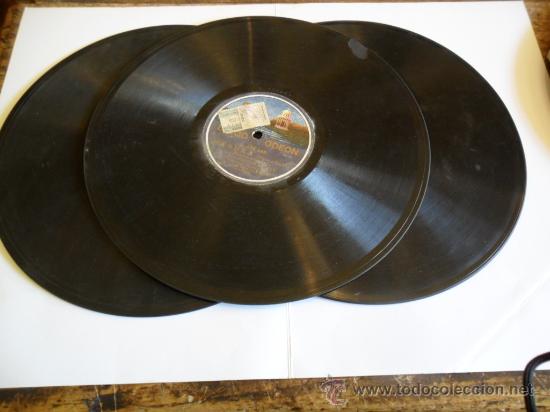 Discos de pizarra: LOTE DE 3 DISCOS DE PIZARRA MARCA ODEON - Foto 1