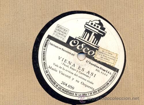 Discos de pizarra: MARIO VISCONTI. VIENA ES ASI + RECUERDAME - Foto 1