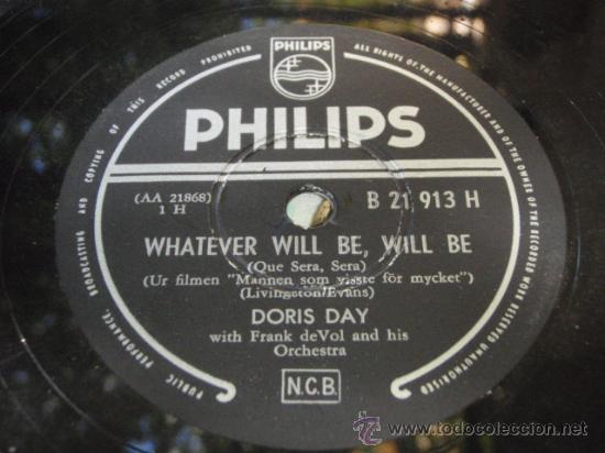 Discos de pizarra: DORIS DAY ( YOU MADE ME LOVE YOU - WHATEVER WILL BE, WILL BE ) PHILIPS - Foto 2