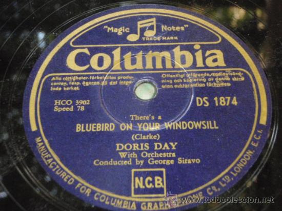 Discos de pizarra: DORIS DAY ( BLUEBIRD ON YOUR WINDOWSILL - QUICKSILVER ) ENGLAND COLUMBIA - Foto 1