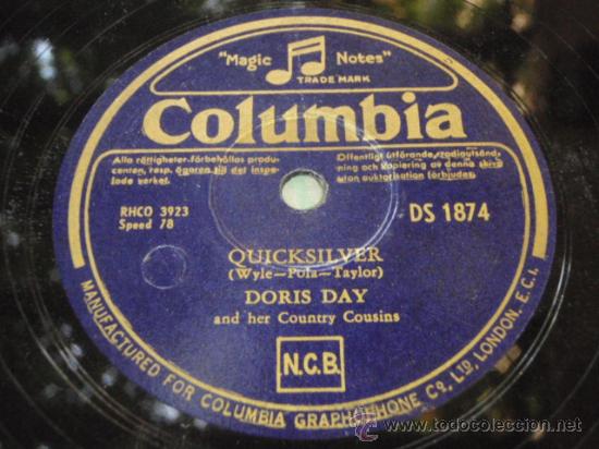 Discos de pizarra: DORIS DAY ( BLUEBIRD ON YOUR WINDOWSILL - QUICKSILVER ) ENGLAND COLUMBIA - Foto 2