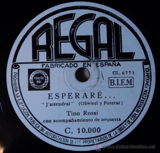 Discos de pizarra: Tino Rossi, Esperare... y La nave de las islas - Foto 1