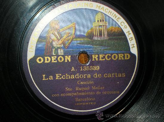 Discos de pizarra: RAQUEL MELLER:  LA ECHADORA DE CARTAS / LA MODISTILLA - Foto 1