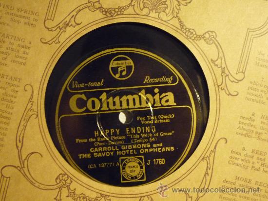 Discos de pizarra: COLUMBIA - HAPPY ENDING - Foto 1