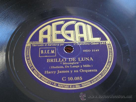 Discos de pizarra: HARRY JAMES Y SU ORQUESTA: CELOS / BRILLO DE LUNA. - Foto 1