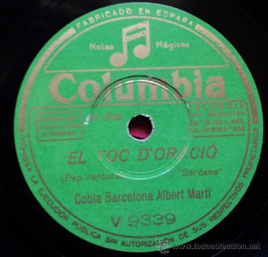 Discos de pizarra: Cobla Barcelona, Per tu Ploro y El toc d`oracio, Edicion de Espa&ntilde;a - Foto 2