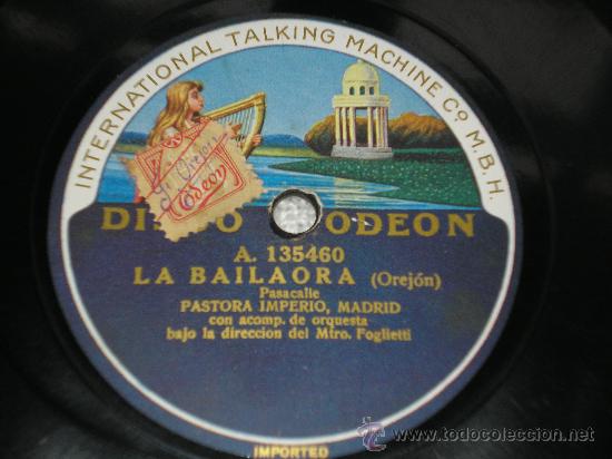 Discos de pizarra: PASTORA IMPERIO: LA BAILAORA / LA CASCABELETA - Foto 1