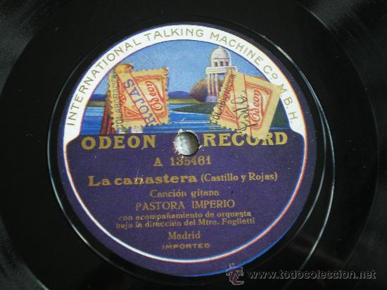 Discos de pizarra: PASTORA IMPERIO: LA CANASTERA / VIVA MADRID - Foto 1