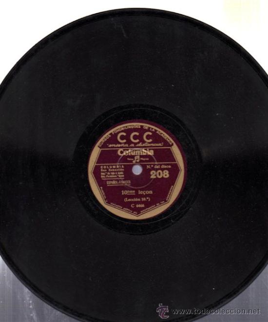 Discos de pizarra: DISCO DE PIZARRA CCC, FRANC&Eacute;S NOVENA LECCI&Oacute;N, N&ordm; 208 - Foto 1