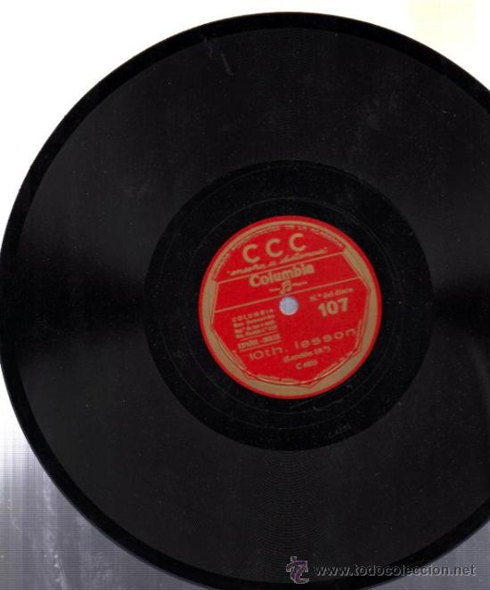 Discos de pizarra: DISCO DE PIZARRA CCC, INGL&Eacute;S LECCI&Oacute;N NOVENA N&ordm; 107 - Foto 1