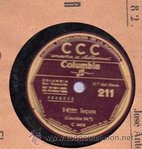 Discos de pizarra: DISCO DE PIZARRA CCC, FRANC&Eacute;S, LECCI&Oacute;N CATORCE, N&ordm; 211 - Foto 1