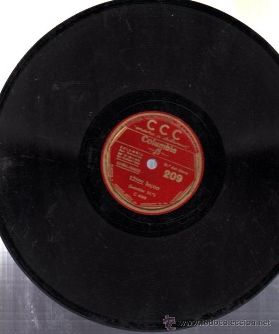 Discos de pizarra: DISCO DE PIZARRA CCC, FRANC&Eacute;S, LECCI&Oacute;N ONCE, N&ordm; 209 - Foto 1