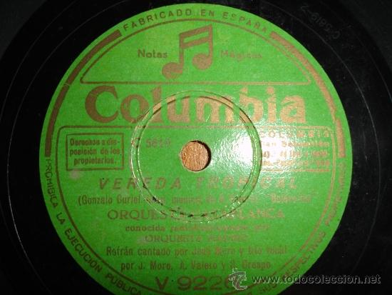 Discos de pizarra: DISCO PIZARRA  LA ORQUESTA CASABLANCA VEREDA TROPICAL - Foto 1